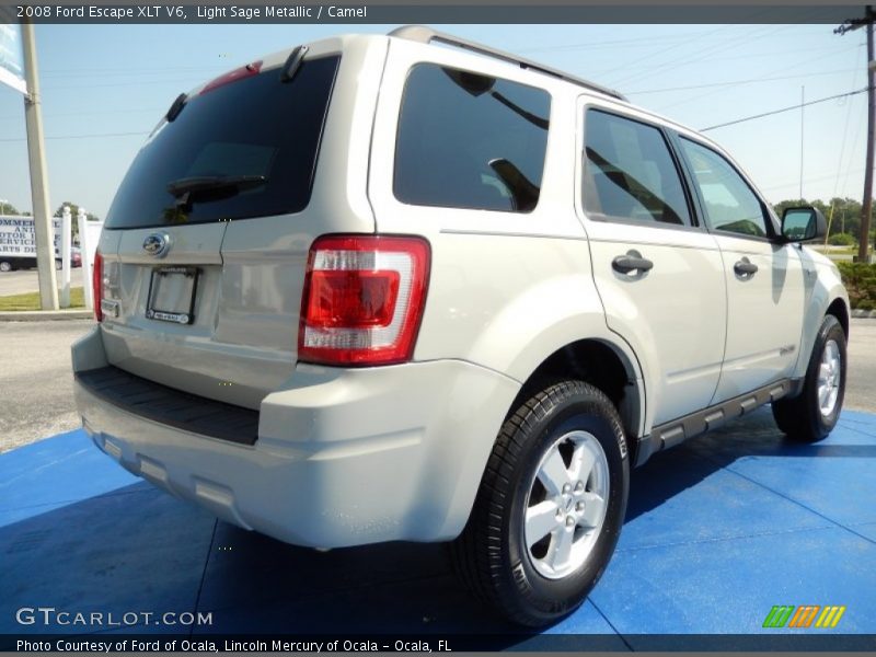 Light Sage Metallic / Camel 2008 Ford Escape XLT V6