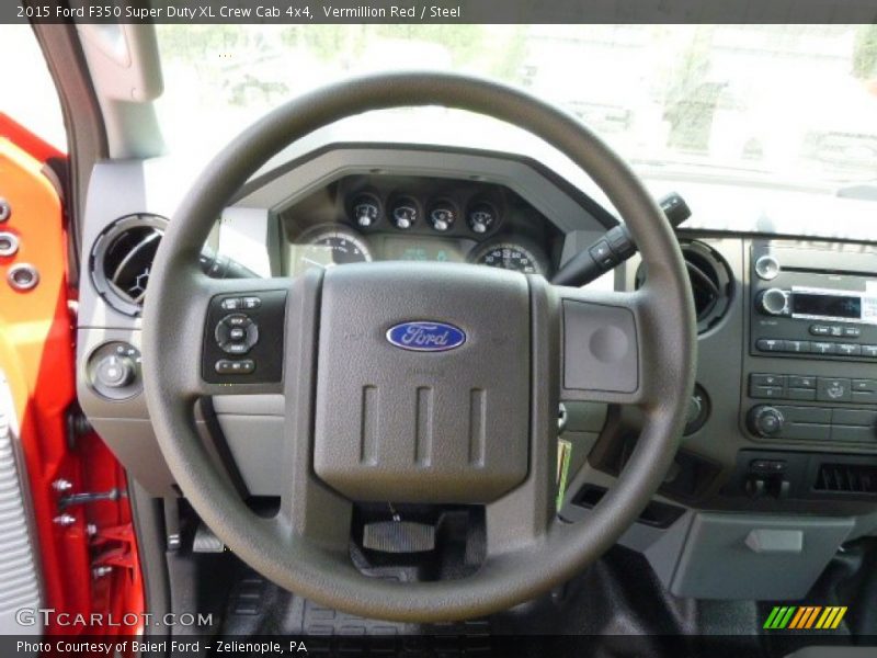 Vermillion Red / Steel 2015 Ford F350 Super Duty XL Crew Cab 4x4