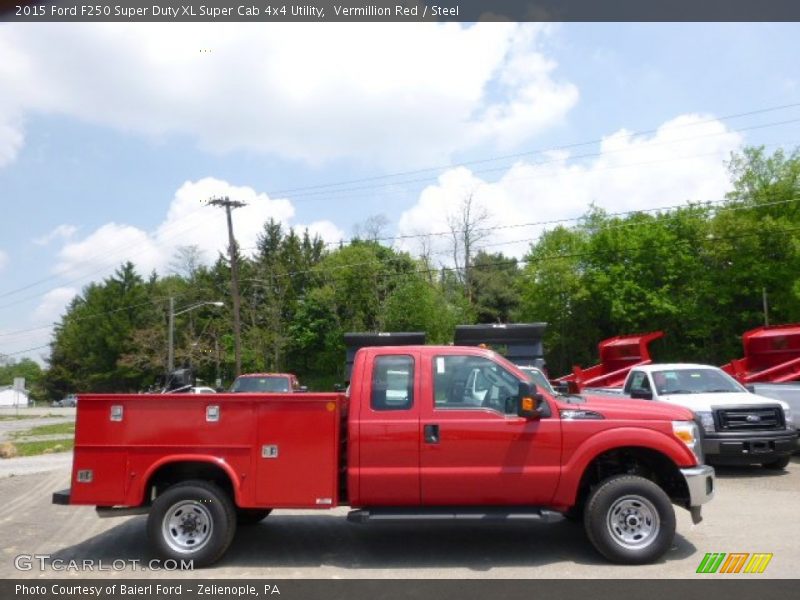 Vermillion Red / Steel 2015 Ford F250 Super Duty XL Super Cab 4x4 Utility