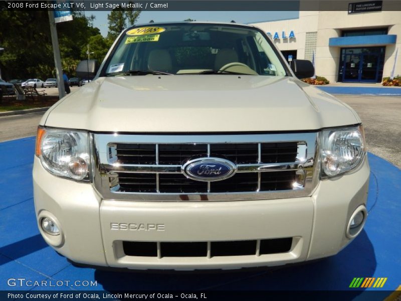 Light Sage Metallic / Camel 2008 Ford Escape XLT V6