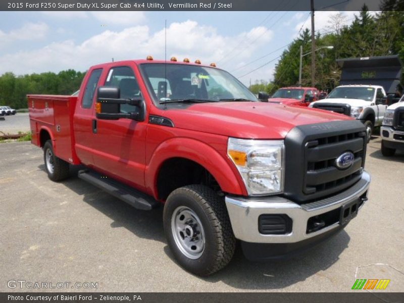 Vermillion Red / Steel 2015 Ford F250 Super Duty XL Super Cab 4x4 Utility