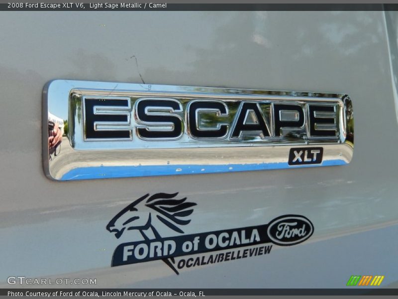 Light Sage Metallic / Camel 2008 Ford Escape XLT V6