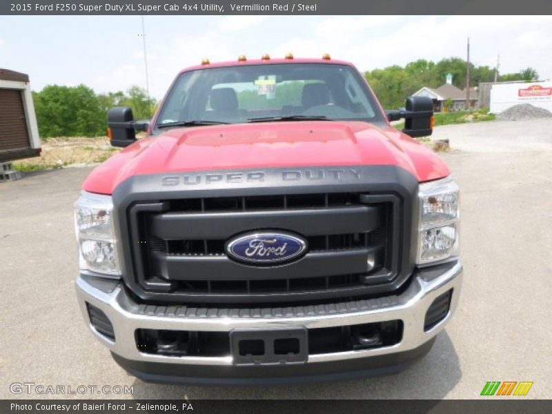 Vermillion Red / Steel 2015 Ford F250 Super Duty XL Super Cab 4x4 Utility