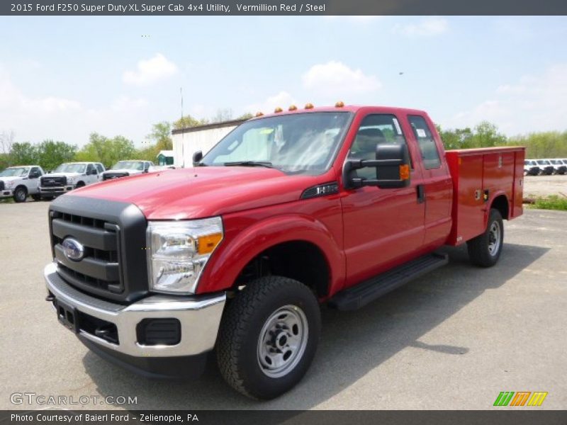 Vermillion Red / Steel 2015 Ford F250 Super Duty XL Super Cab 4x4 Utility