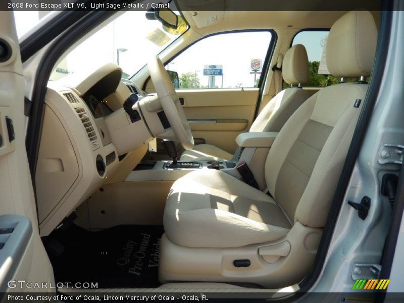 Light Sage Metallic / Camel 2008 Ford Escape XLT V6