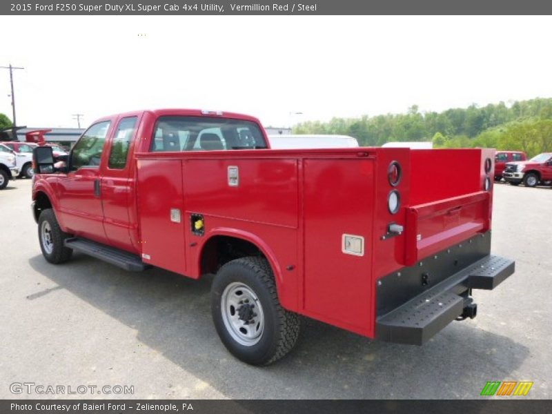 Vermillion Red / Steel 2015 Ford F250 Super Duty XL Super Cab 4x4 Utility