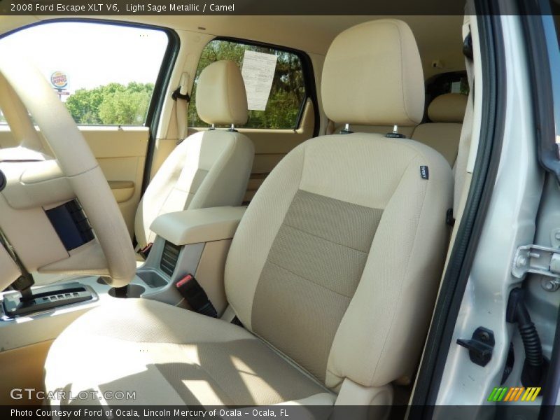 Light Sage Metallic / Camel 2008 Ford Escape XLT V6