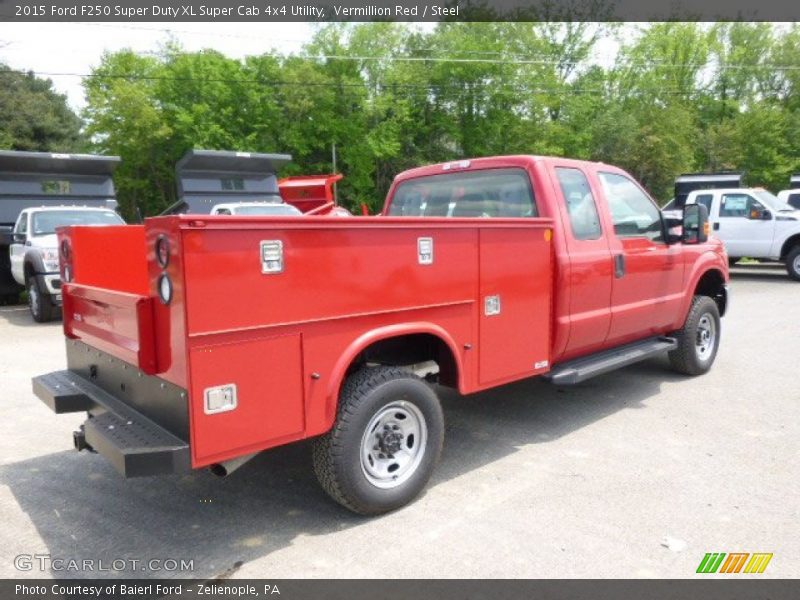 Vermillion Red / Steel 2015 Ford F250 Super Duty XL Super Cab 4x4 Utility