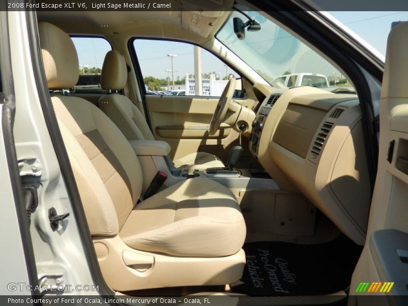 Light Sage Metallic / Camel 2008 Ford Escape XLT V6