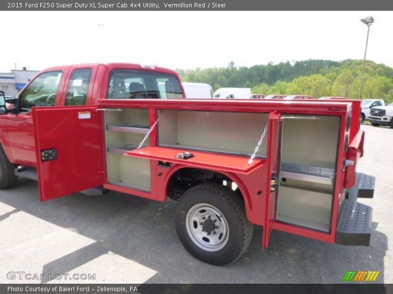 Vermillion Red / Steel 2015 Ford F250 Super Duty XL Super Cab 4x4 Utility