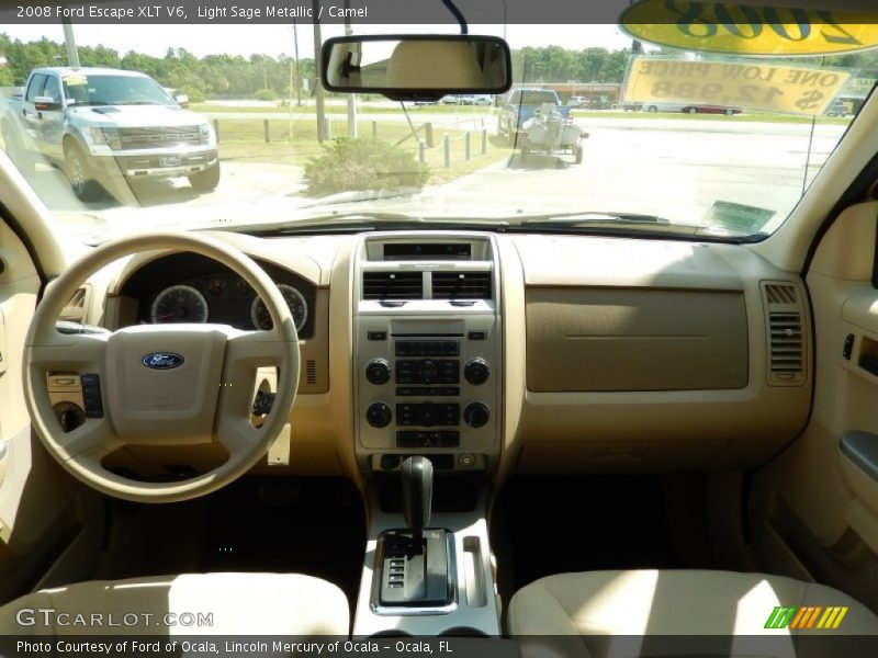 Light Sage Metallic / Camel 2008 Ford Escape XLT V6