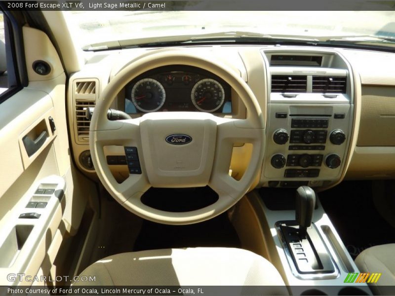 Light Sage Metallic / Camel 2008 Ford Escape XLT V6