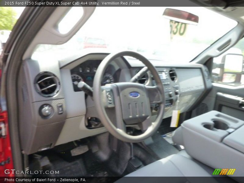 Vermillion Red / Steel 2015 Ford F250 Super Duty XL Super Cab 4x4 Utility