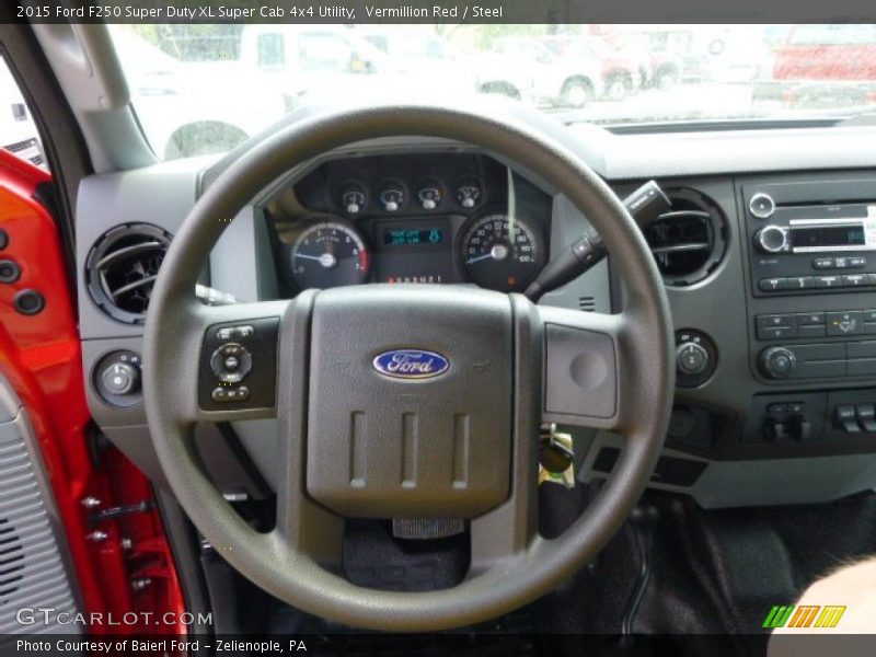 Vermillion Red / Steel 2015 Ford F250 Super Duty XL Super Cab 4x4 Utility