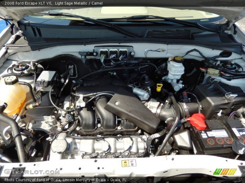 Light Sage Metallic / Camel 2008 Ford Escape XLT V6