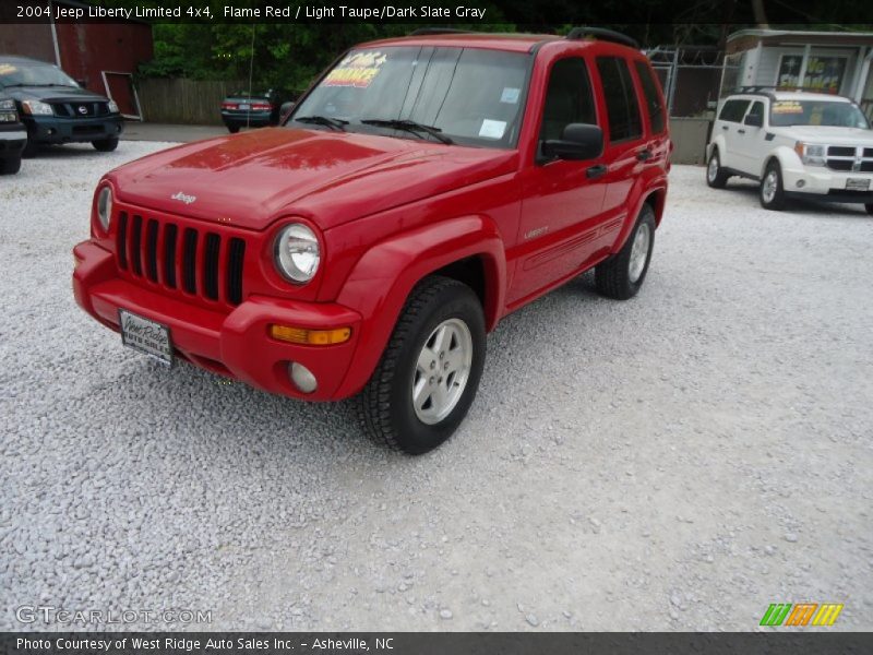 Flame Red / Light Taupe/Dark Slate Gray 2004 Jeep Liberty Limited 4x4
