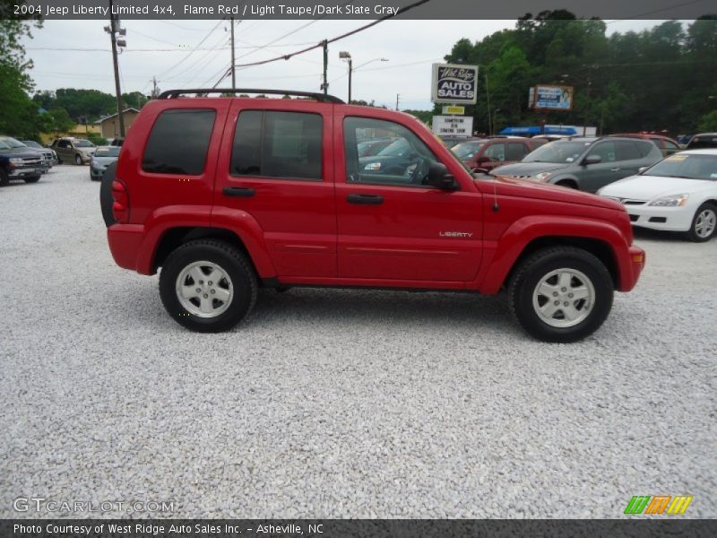 Flame Red / Light Taupe/Dark Slate Gray 2004 Jeep Liberty Limited 4x4