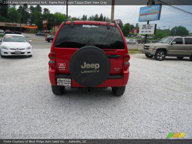 Flame Red / Light Taupe/Dark Slate Gray 2004 Jeep Liberty Limited 4x4
