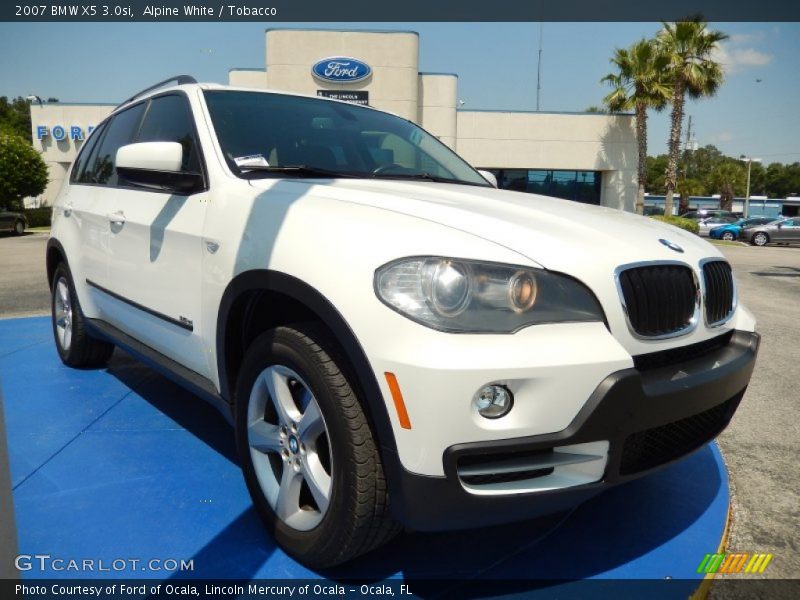 Alpine White / Tobacco 2007 BMW X5 3.0si