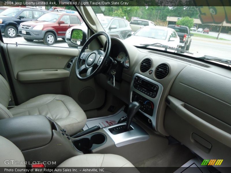 Flame Red / Light Taupe/Dark Slate Gray 2004 Jeep Liberty Limited 4x4