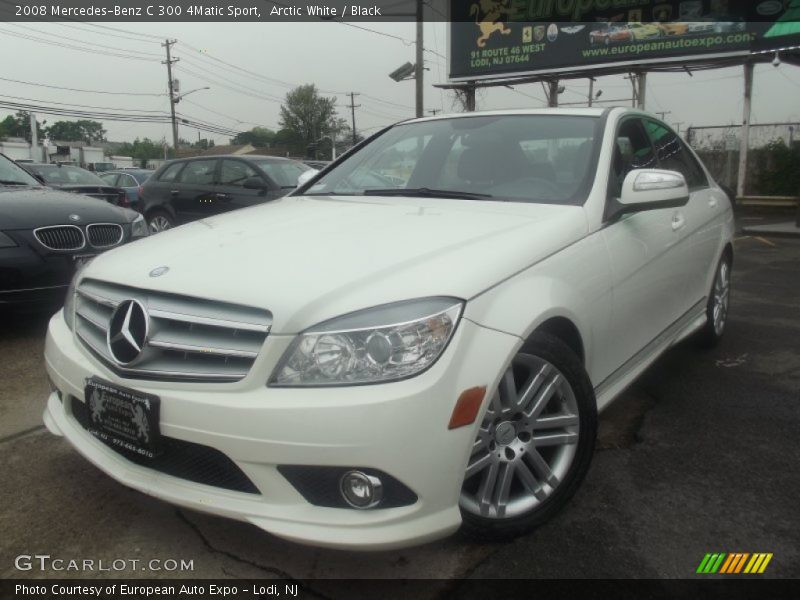 Arctic White / Black 2008 Mercedes-Benz C 300 4Matic Sport