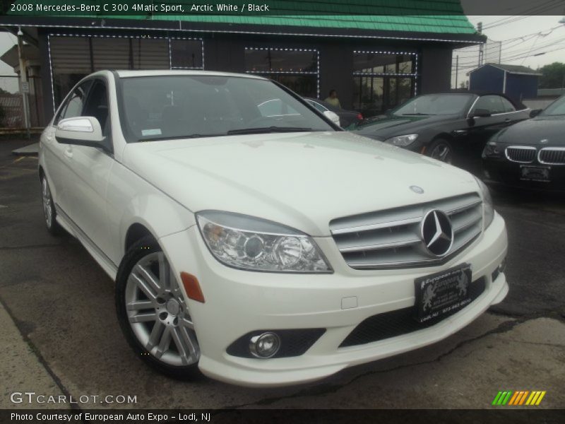 Arctic White / Black 2008 Mercedes-Benz C 300 4Matic Sport