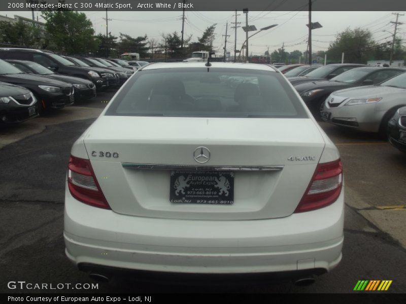 Arctic White / Black 2008 Mercedes-Benz C 300 4Matic Sport