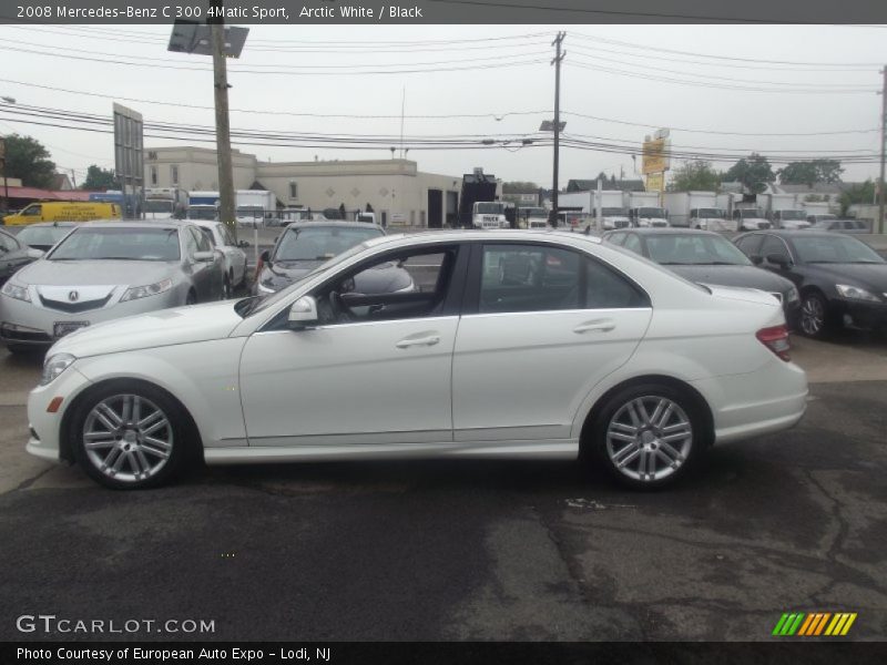 Arctic White / Black 2008 Mercedes-Benz C 300 4Matic Sport