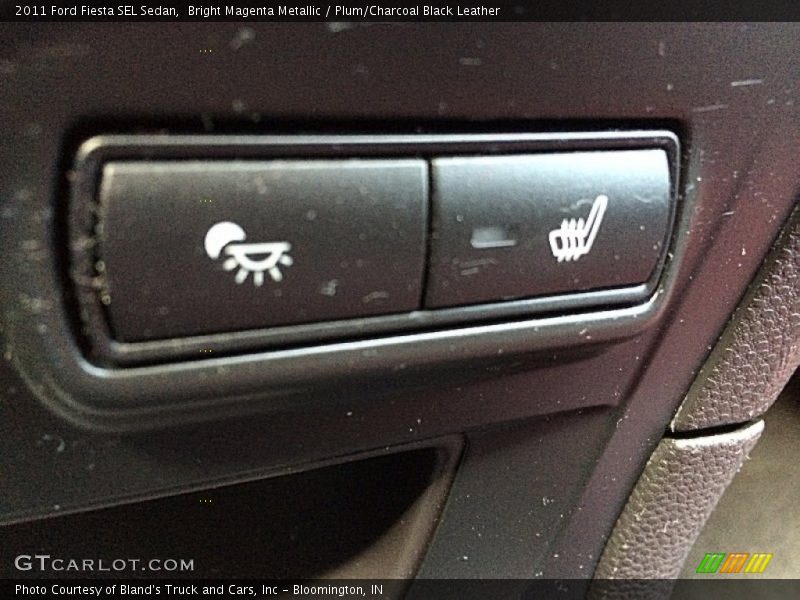 Bright Magenta Metallic / Plum/Charcoal Black Leather 2011 Ford Fiesta SEL Sedan