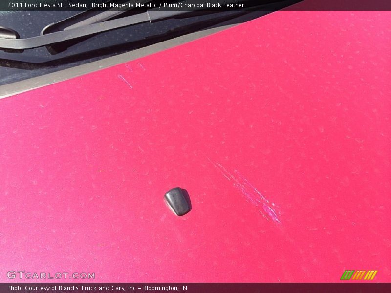 Bright Magenta Metallic / Plum/Charcoal Black Leather 2011 Ford Fiesta SEL Sedan