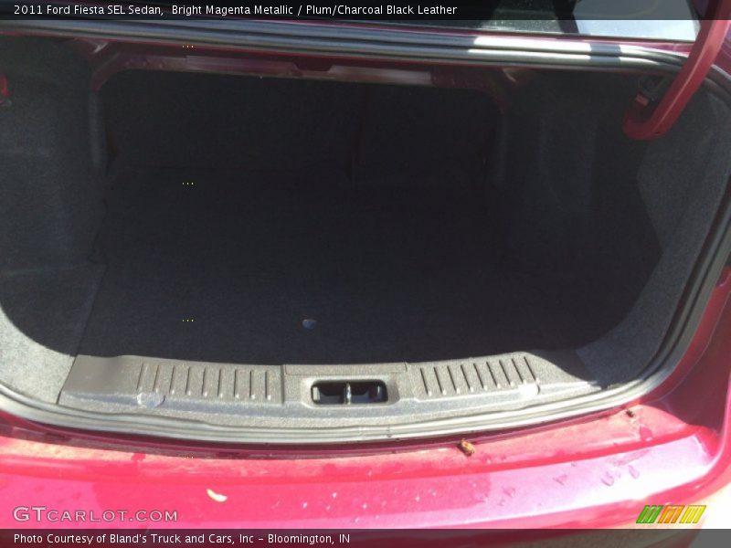 Bright Magenta Metallic / Plum/Charcoal Black Leather 2011 Ford Fiesta SEL Sedan