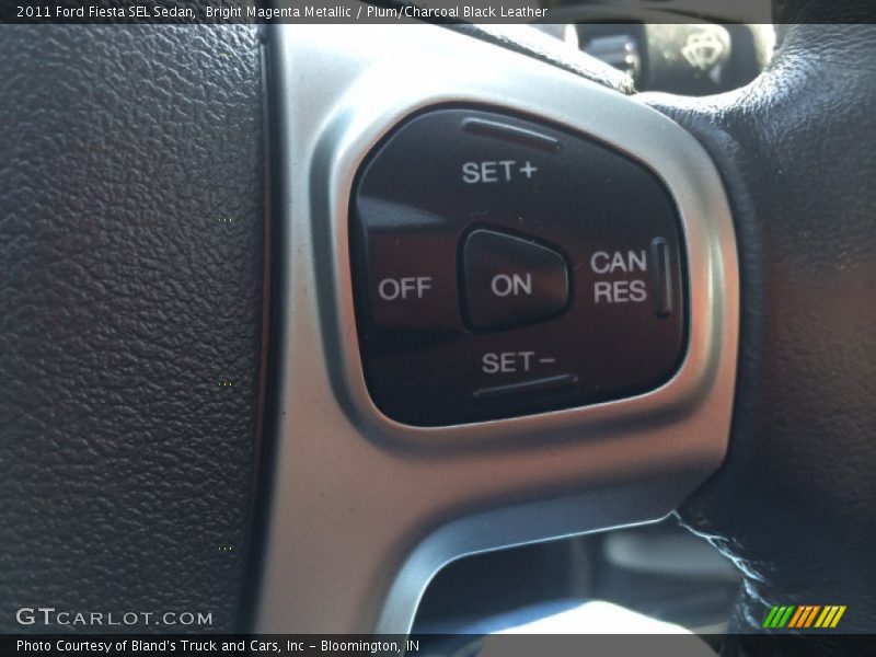 Bright Magenta Metallic / Plum/Charcoal Black Leather 2011 Ford Fiesta SEL Sedan