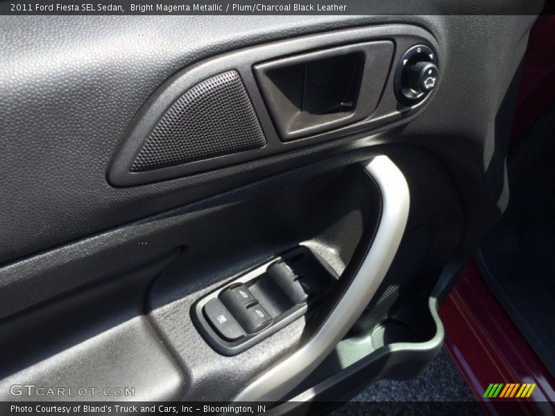 Bright Magenta Metallic / Plum/Charcoal Black Leather 2011 Ford Fiesta SEL Sedan