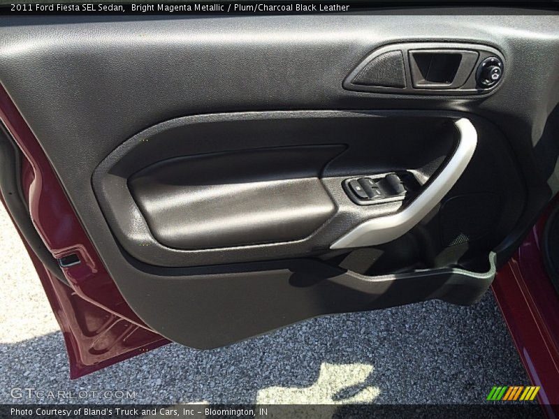 Bright Magenta Metallic / Plum/Charcoal Black Leather 2011 Ford Fiesta SEL Sedan