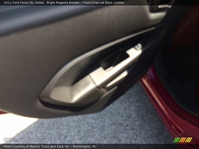Bright Magenta Metallic / Plum/Charcoal Black Leather 2011 Ford Fiesta SEL Sedan