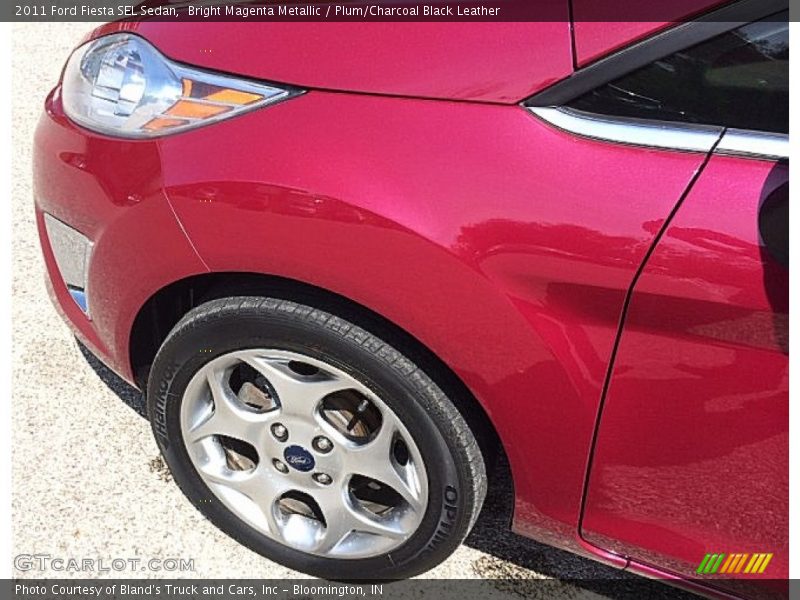 Bright Magenta Metallic / Plum/Charcoal Black Leather 2011 Ford Fiesta SEL Sedan