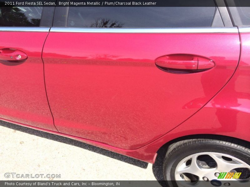 Bright Magenta Metallic / Plum/Charcoal Black Leather 2011 Ford Fiesta SEL Sedan