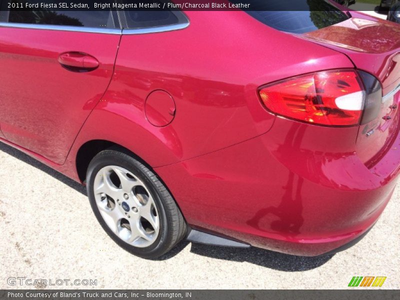 Bright Magenta Metallic / Plum/Charcoal Black Leather 2011 Ford Fiesta SEL Sedan