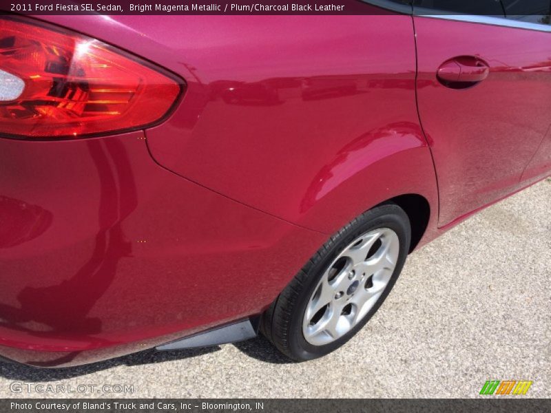 Bright Magenta Metallic / Plum/Charcoal Black Leather 2011 Ford Fiesta SEL Sedan