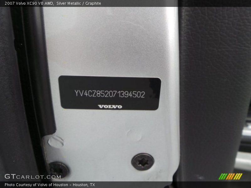 Silver Metallic / Graphite 2007 Volvo XC90 V8 AWD