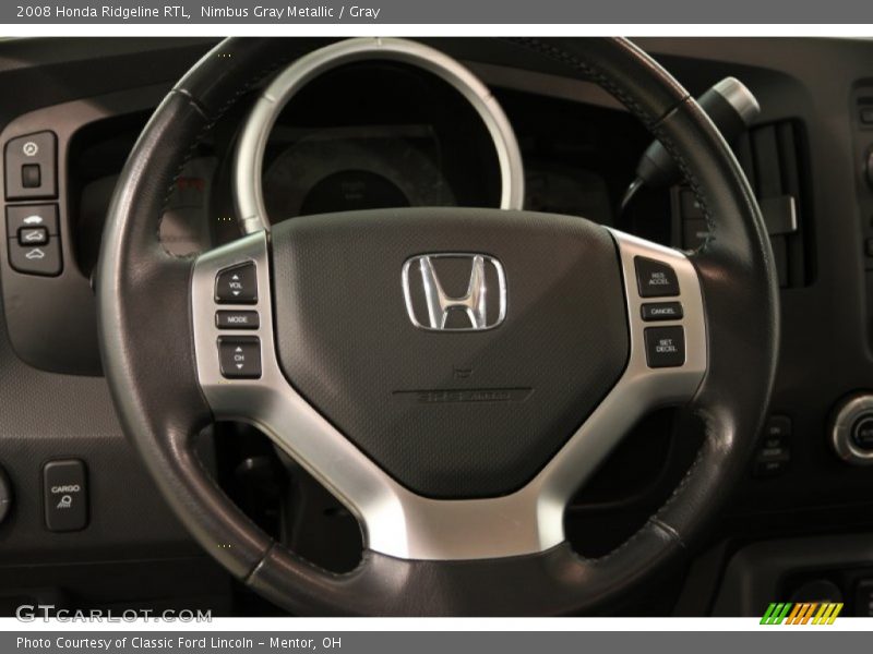 Nimbus Gray Metallic / Gray 2008 Honda Ridgeline RTL