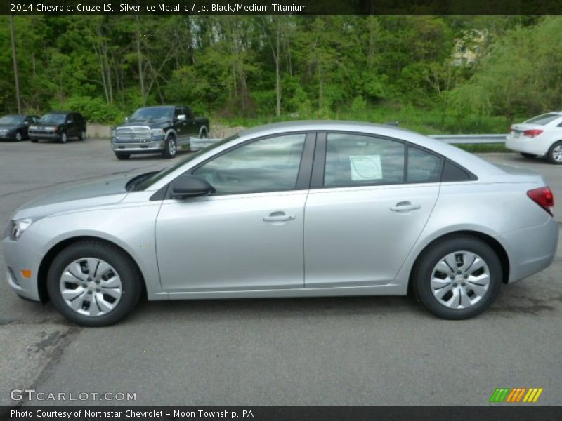 Silver Ice Metallic / Jet Black/Medium Titanium 2014 Chevrolet Cruze LS