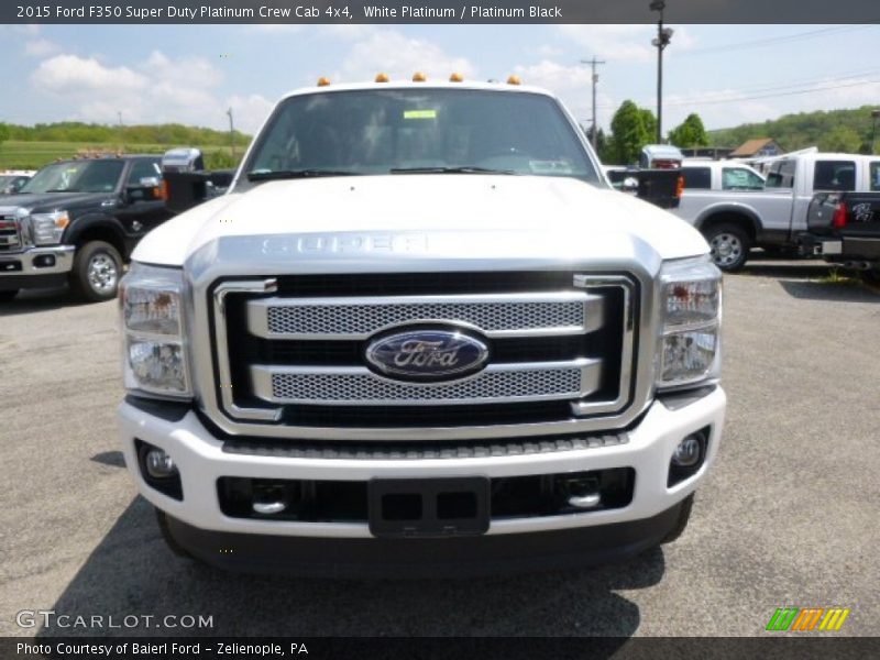 White Platinum / Platinum Black 2015 Ford F350 Super Duty Platinum Crew Cab 4x4