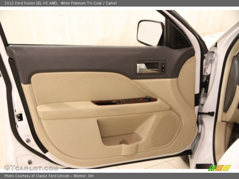 White Platinum Tri-Coat / Camel 2012 Ford Fusion SEL V6 AWD