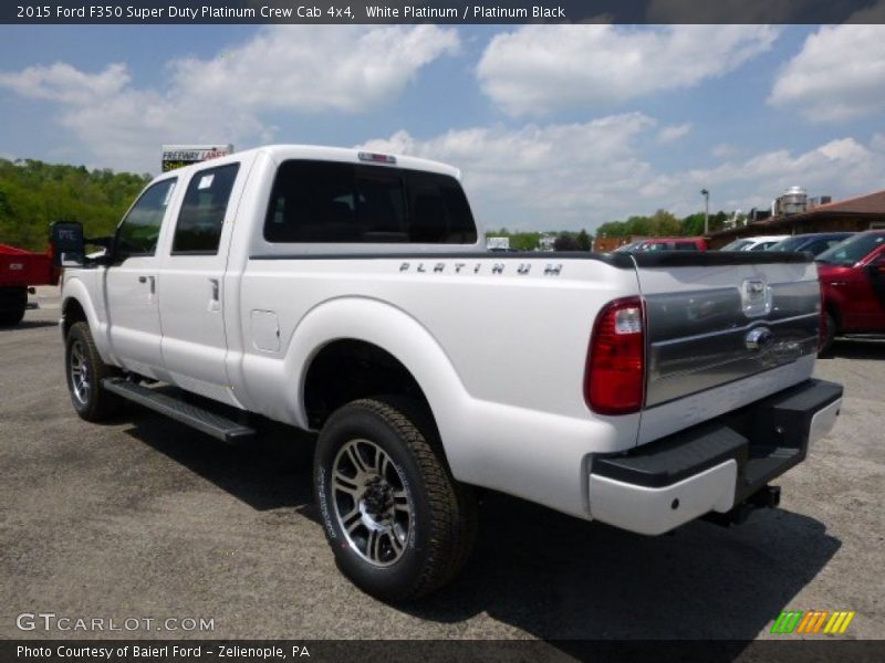 White Platinum / Platinum Black 2015 Ford F350 Super Duty Platinum Crew Cab 4x4