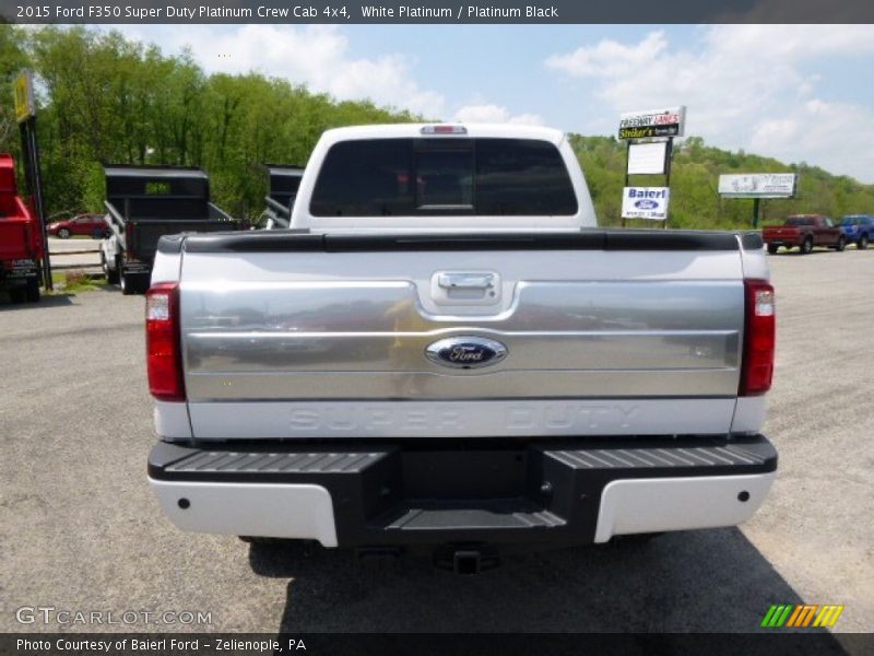 White Platinum / Platinum Black 2015 Ford F350 Super Duty Platinum Crew Cab 4x4