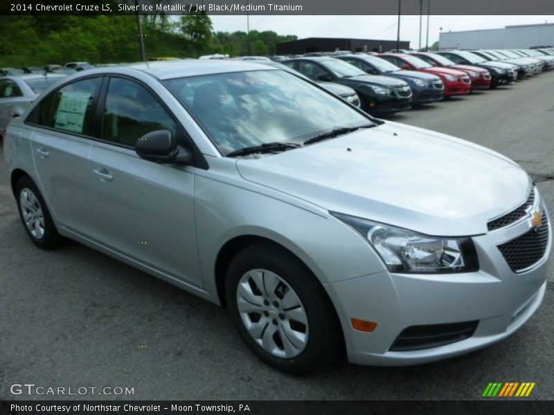 Silver Ice Metallic / Jet Black/Medium Titanium 2014 Chevrolet Cruze LS