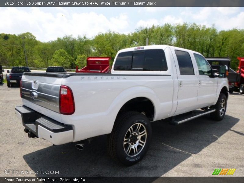 White Platinum / Platinum Black 2015 Ford F350 Super Duty Platinum Crew Cab 4x4