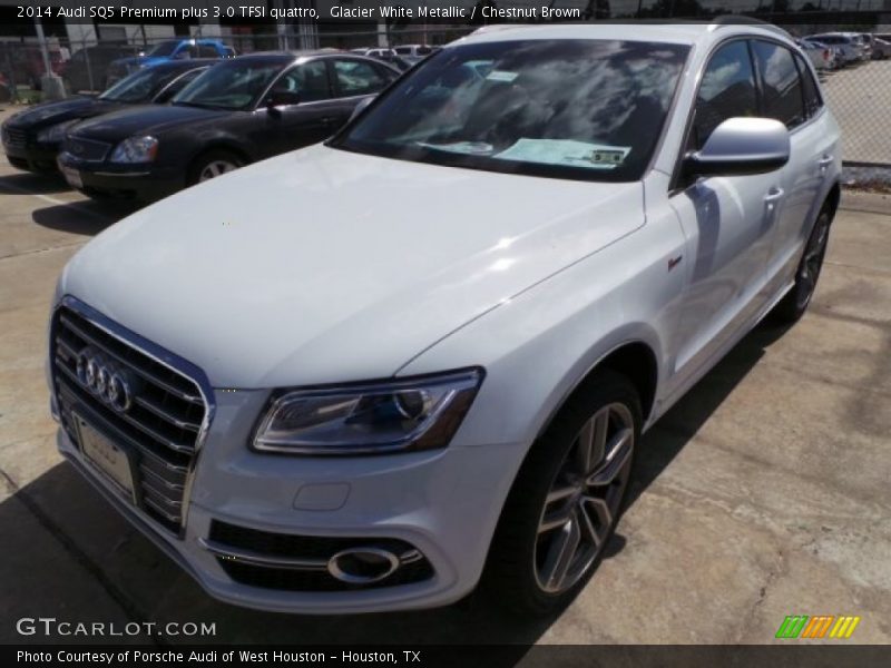 Glacier White Metallic / Chestnut Brown 2014 Audi SQ5 Premium plus 3.0 TFSI quattro