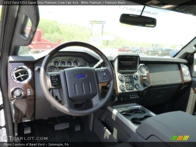 White Platinum / Platinum Black 2015 Ford F350 Super Duty Platinum Crew Cab 4x4